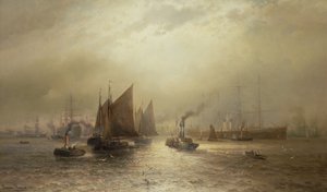Uma manhã agitada no rio Mersey, 1891